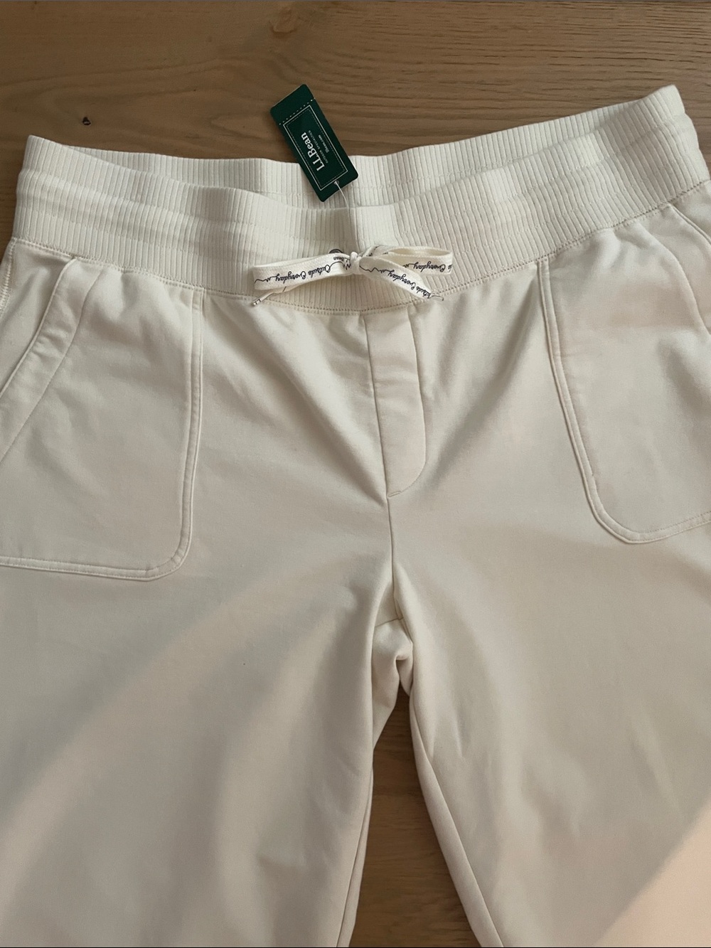 L.L. Bean Wide Leg Cropped Sweat Pants Size XL, NWT